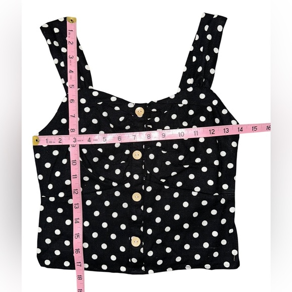 Monteau Black and White Polka Dot Tank Top - Picture 3 of 5